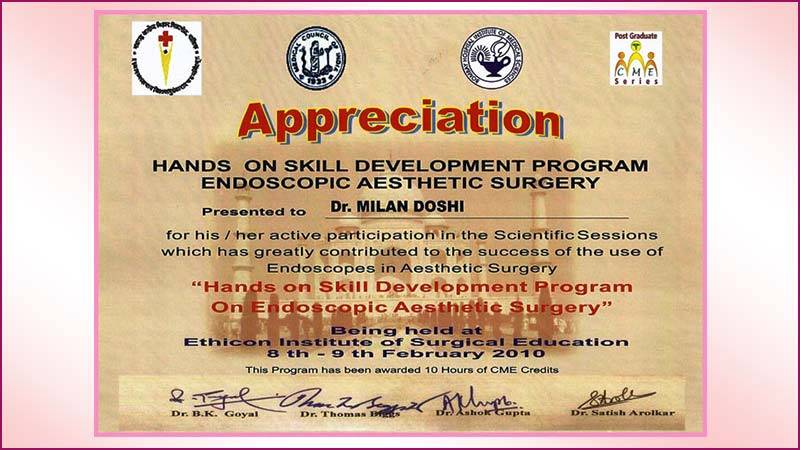 hands-on-skill-development-program-certificate-dr-milan-doshi-mumbai-india