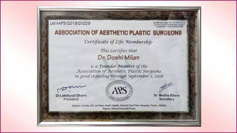 Association-of-Aesthetic-Plastic-Surgeons-dr-milan-doshi-membership-Certificate