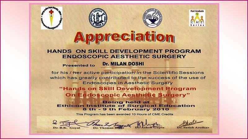 hands-on-skill-development-program-certificate-dr-milan-doshi-mumbai-india