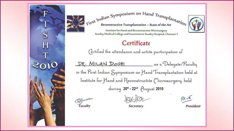 Cosmetic Surgeon 75 1st-indian-symposium-on-hand-transplantation-certificate-dr-milan-doshi-mumbai-india-1