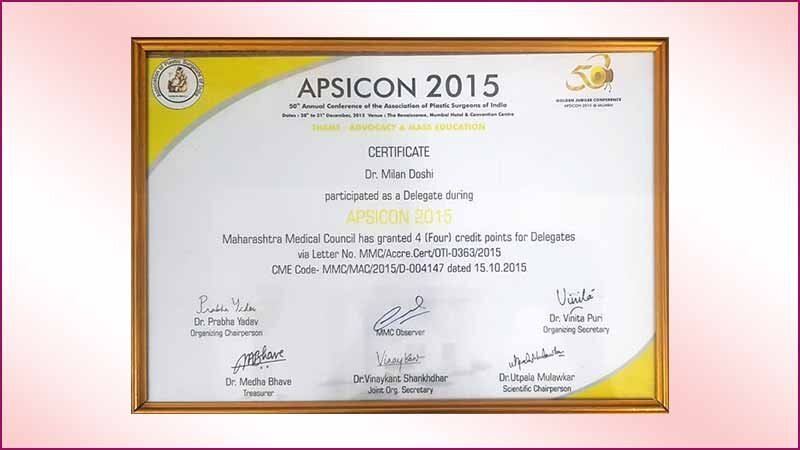 Cosmetic Surgeon 27 APSICON-2015-dr-milan-doshi