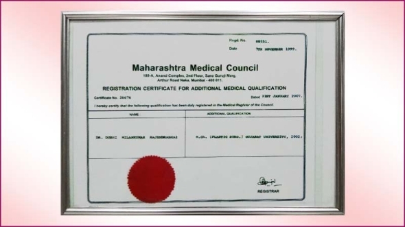Cosmetic Surgeon 4 Maharashtra-Medical-Council-Certificate