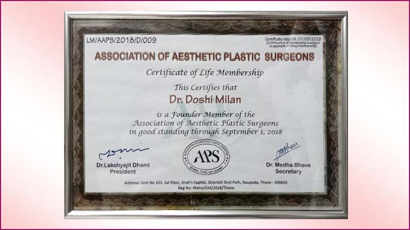 Association-of-Aesthetic-Plastic-Surgeons-dr-milan-doshi-membership-Certificate